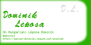 dominik leposa business card
